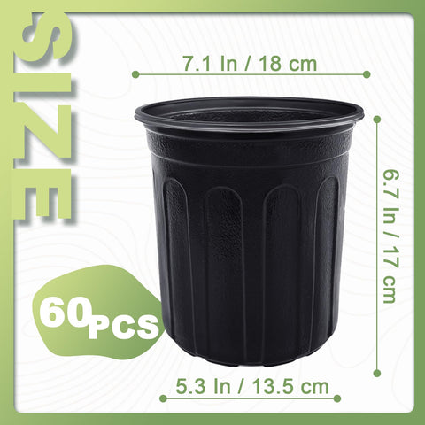 Anyumocz 1-gallon soft plastic nursery pot, side view shows flexible walls.