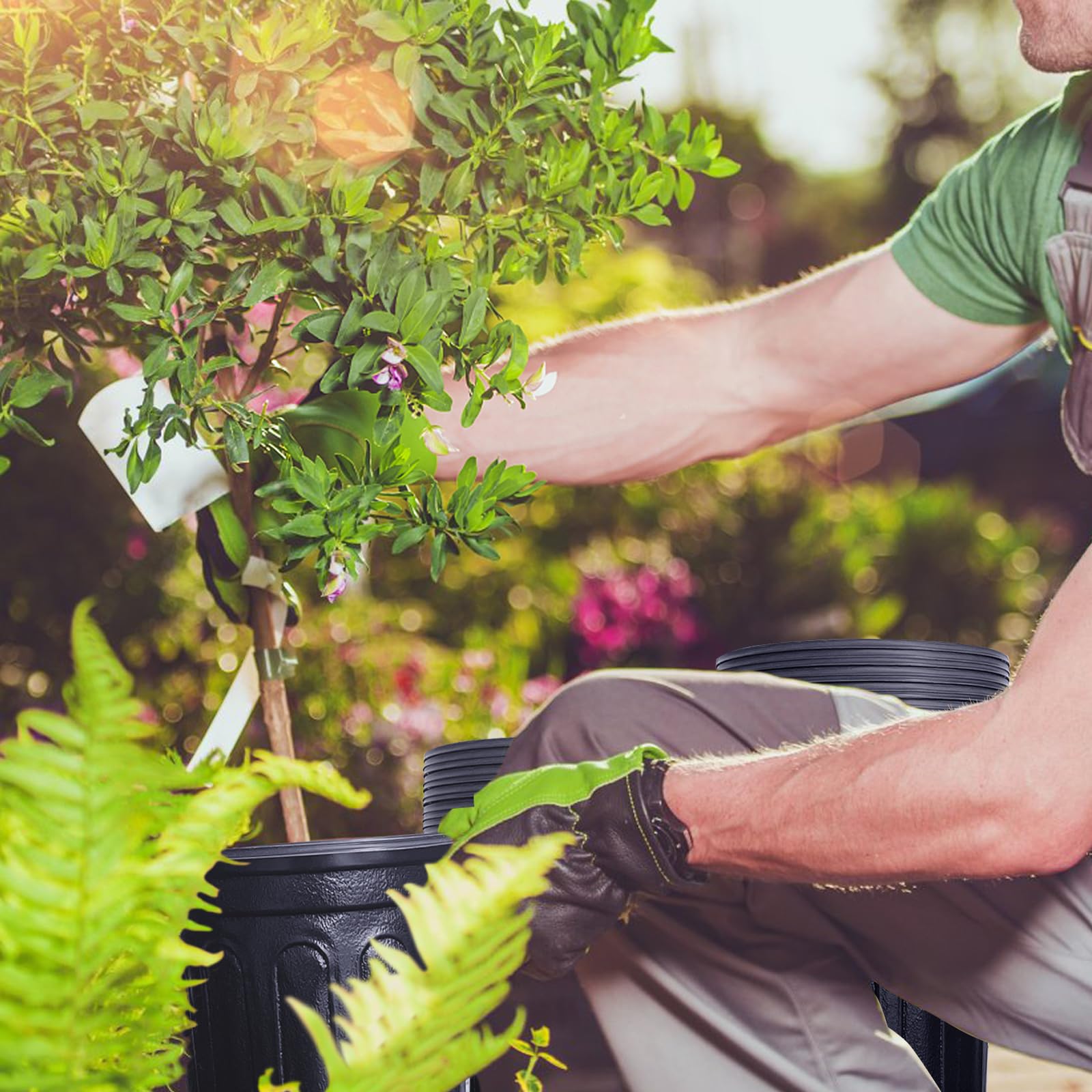 Anyumocz 60-pack nursery pots for versatile home gardening.