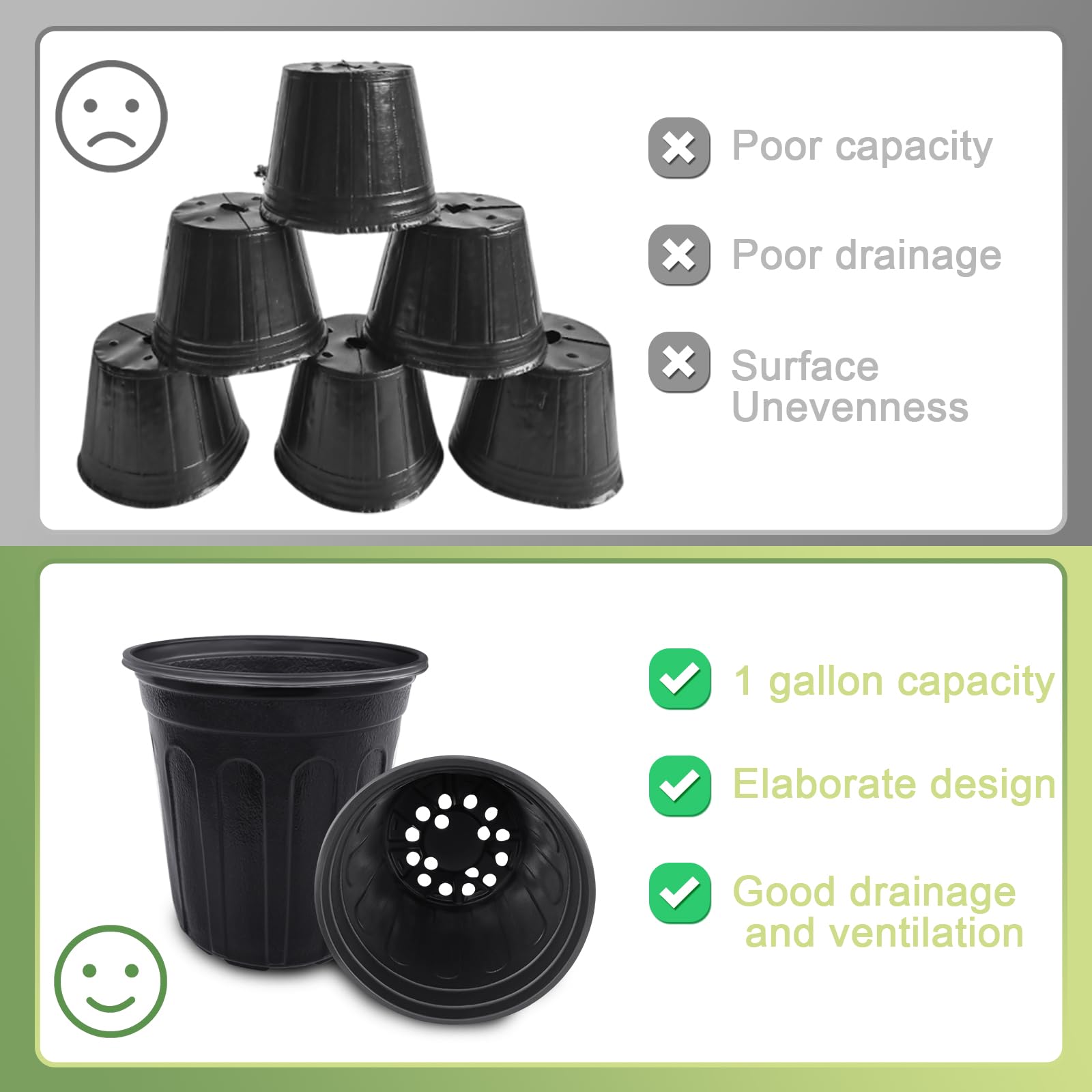 Anyumocz foldable, durable seedling pot for space-saving storage.