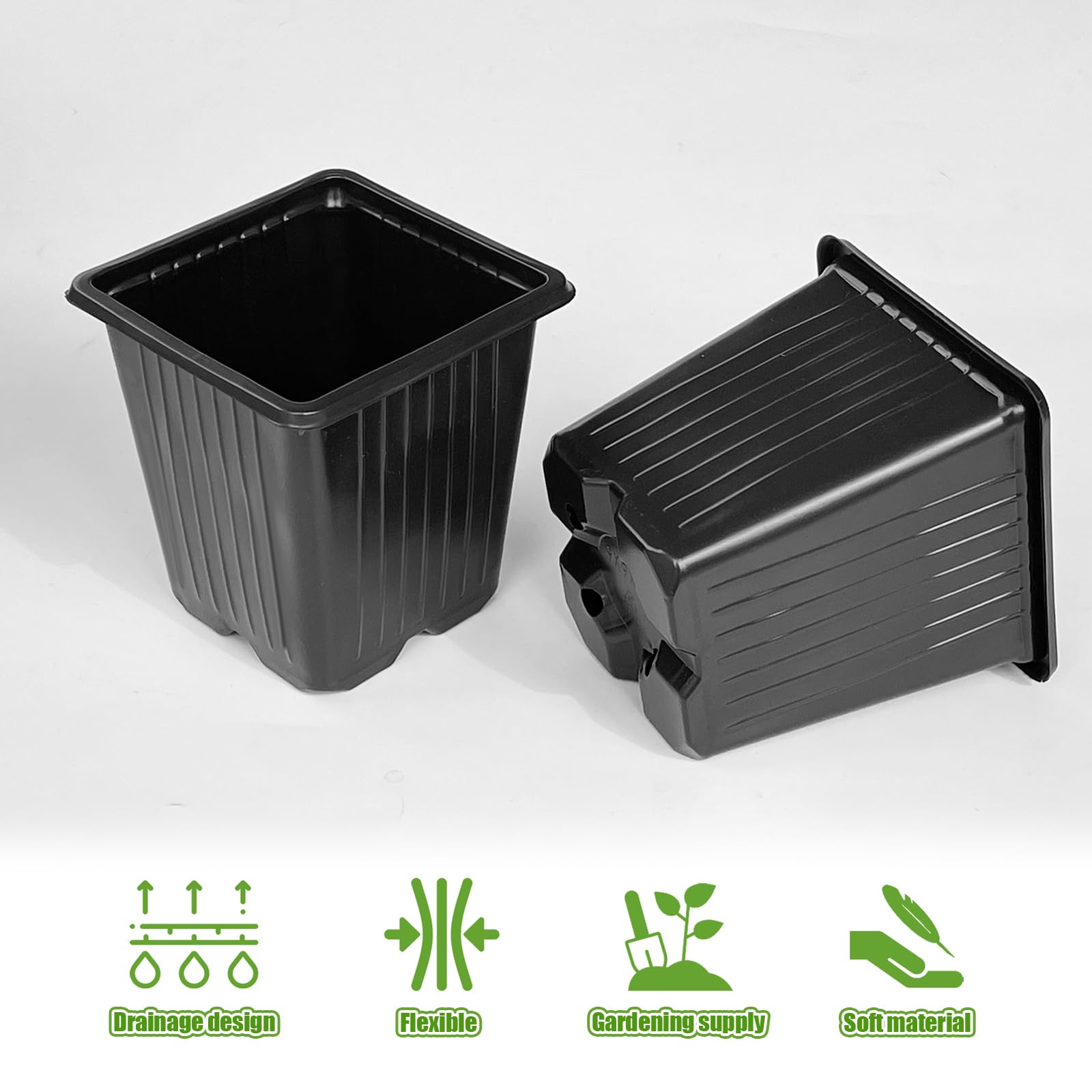 Anyumocz lightweight, durable plastic pot is easy to move between shelves and beds.