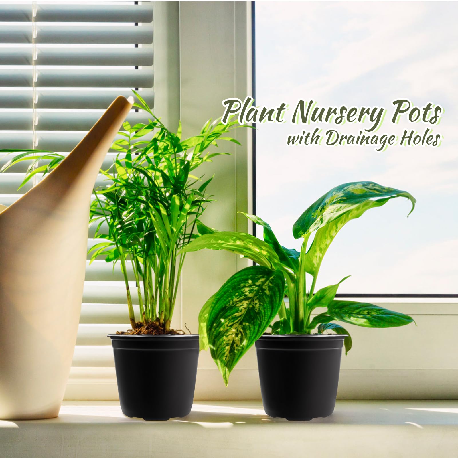 Anyumocz 6.1-inch opening pot enabling easy planting access.
