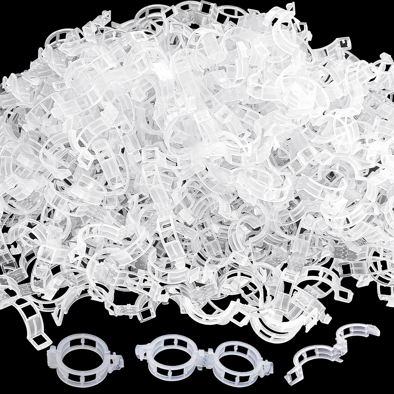 Anyumocz plant support clips pack 400pcs for tomato and vine support.