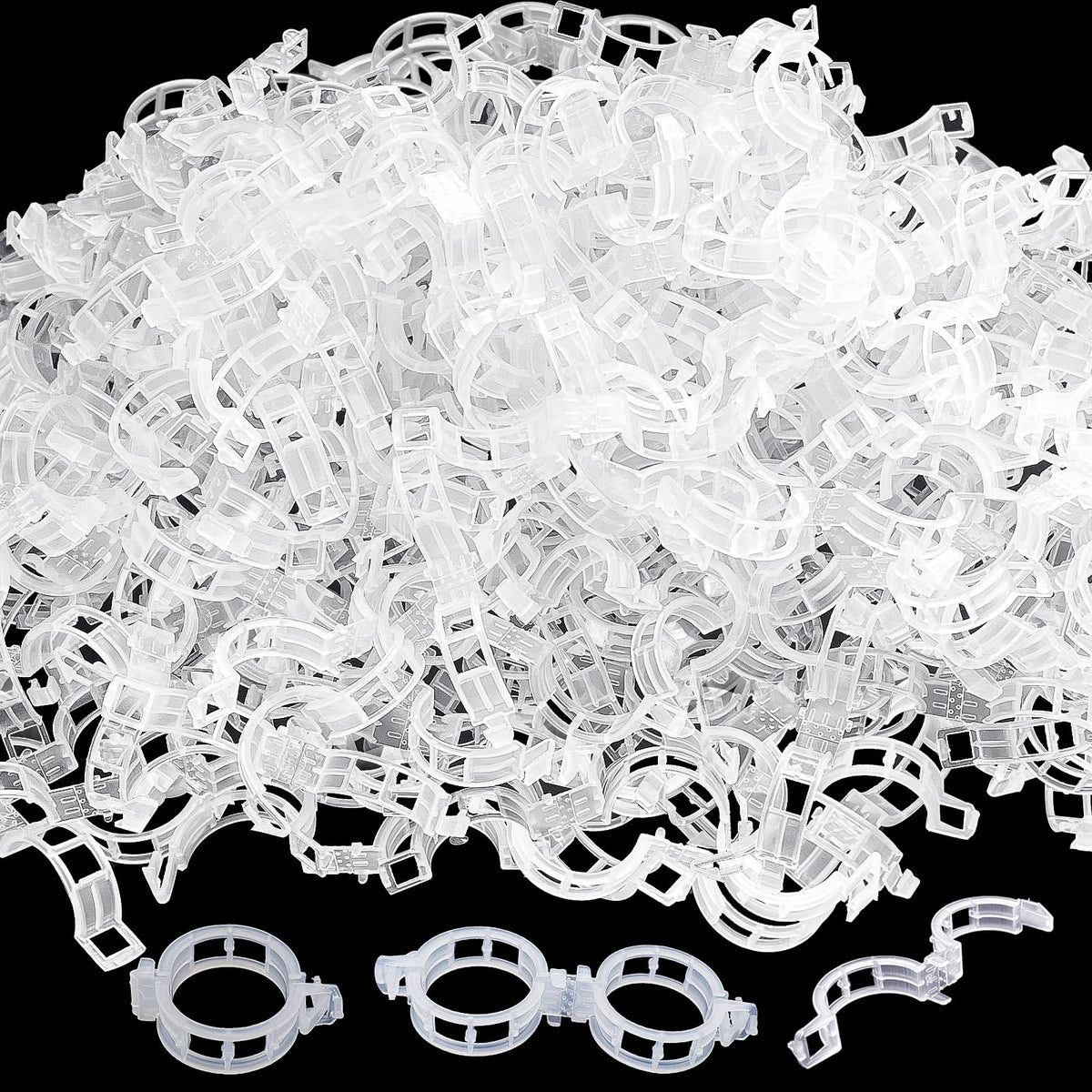 Anyumocz plant support clips pack 400pcs for tomato and vine support.