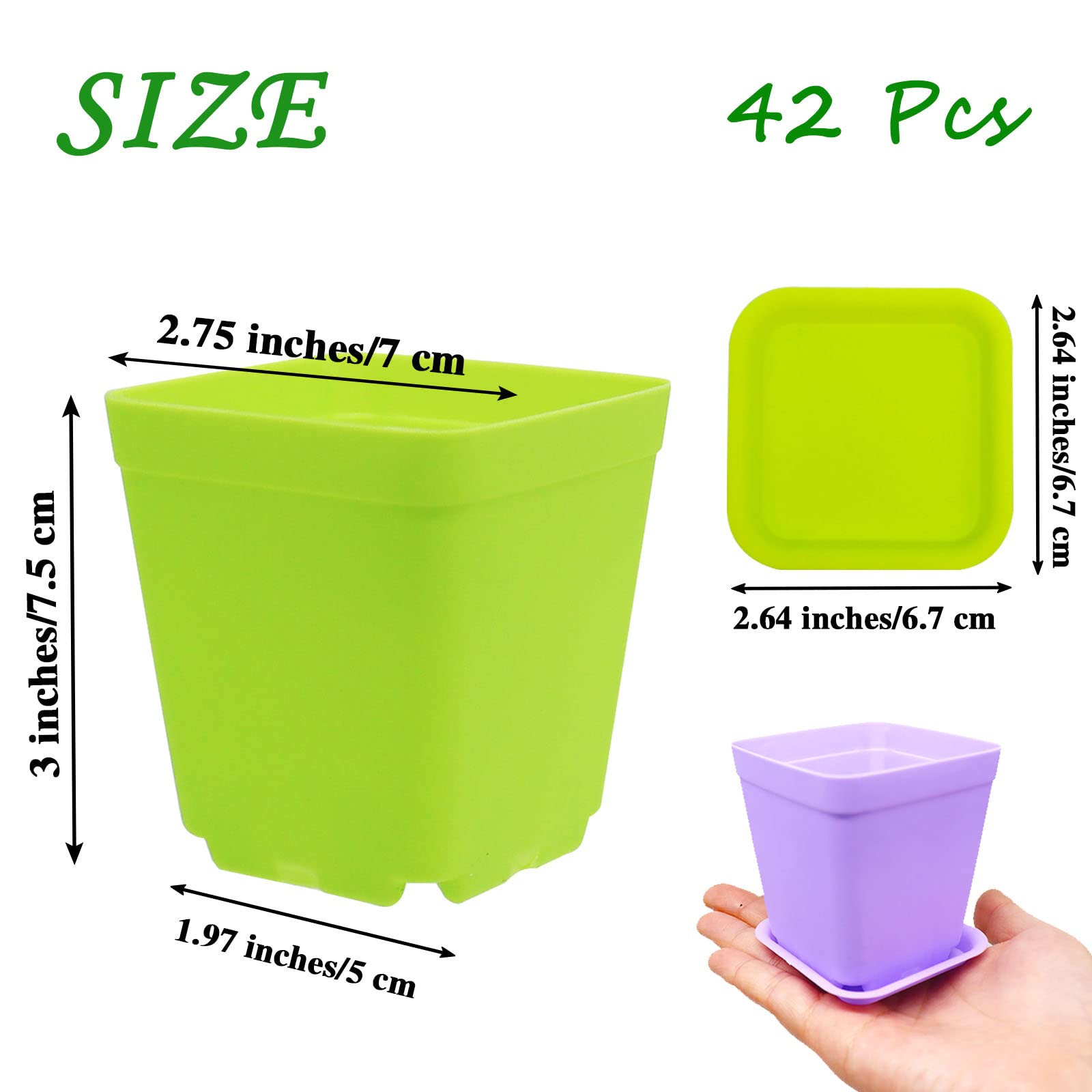 Anyumocz square pot multicolor pack improves windowsill display.