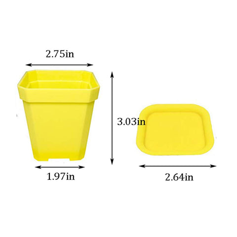 Anyumocz square pot saucers in multiple colors keep surfaces clean and liquids contained.