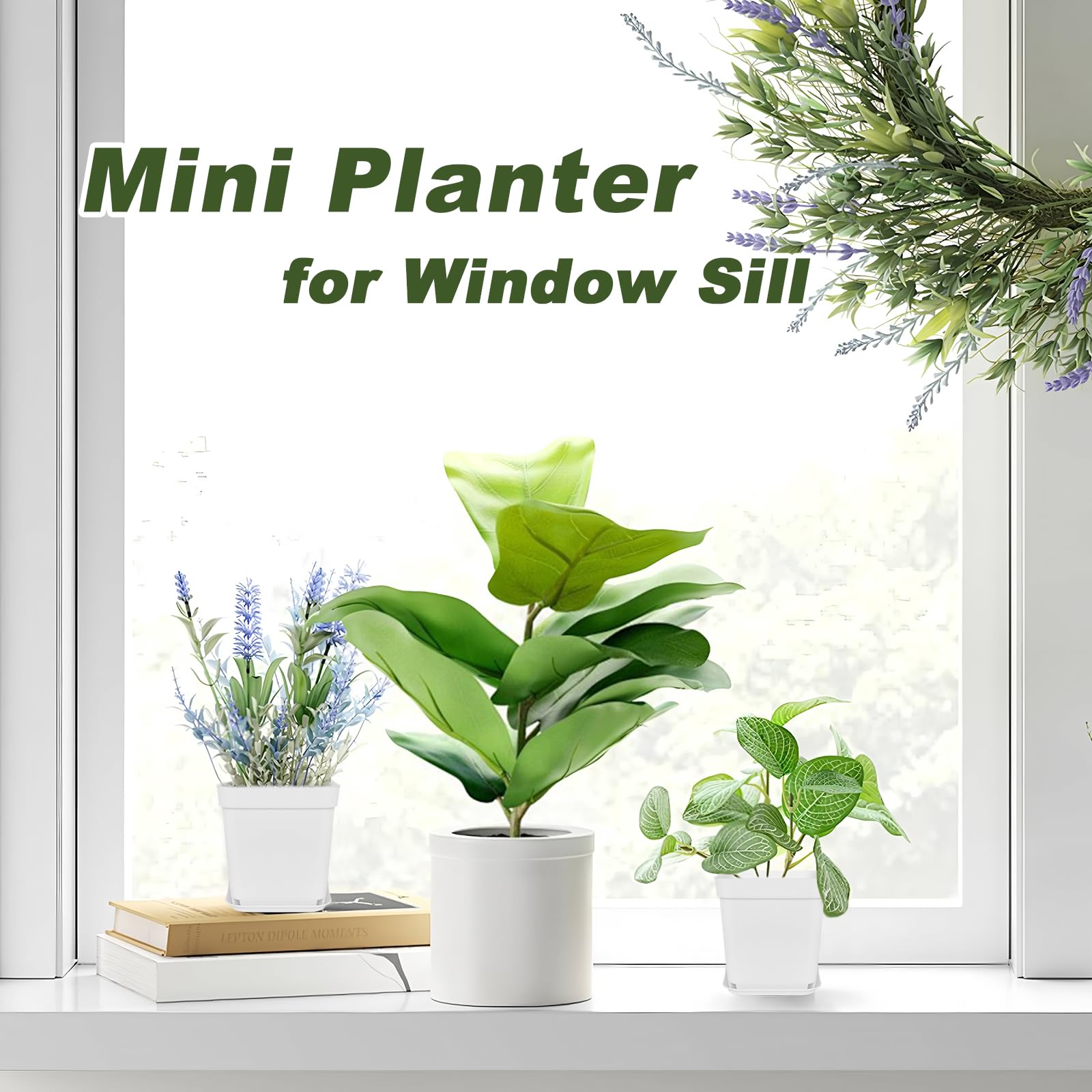 Anyumocz white nursery pots with saucer packaging display