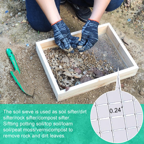 ANZHIRUOSU iron shovel included for effortless digging and sifting