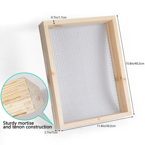 Close-up of mesh hole detail on ANZHIRUOSU soil sifter for debris removal