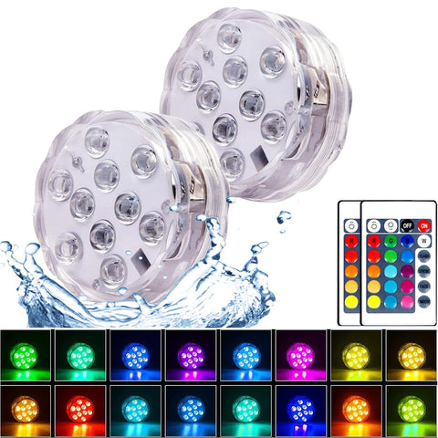 Anziner submersible LED light in pool with durable waterproof seal for underwater accents