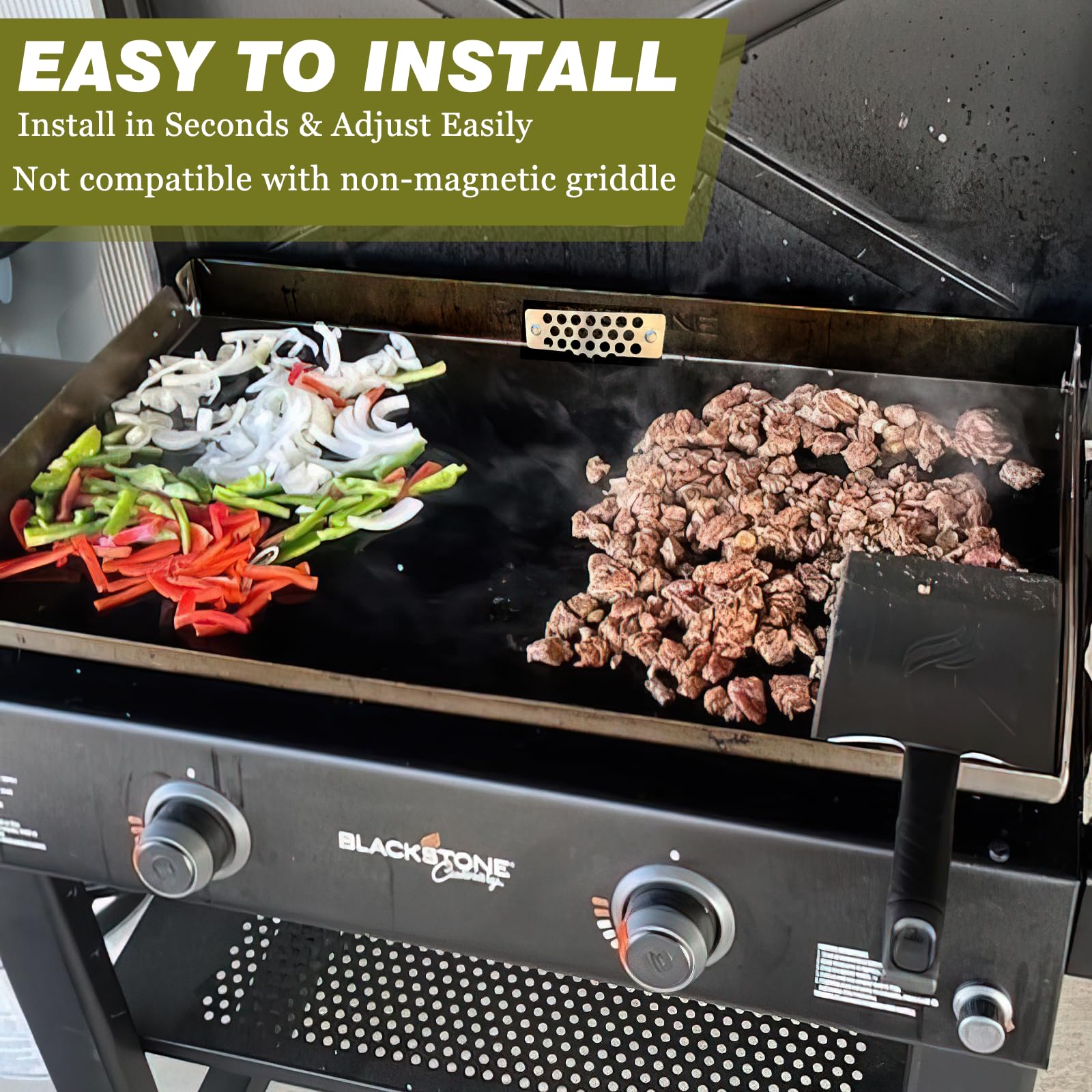 Aoanoko grease gate fits Blackstone and most brands, excluding E Series.