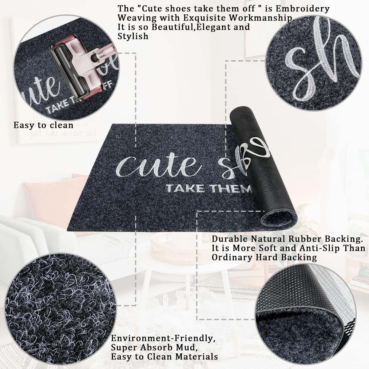 AOAOPQ easy-clean mat that cleans up with a quick rinse.