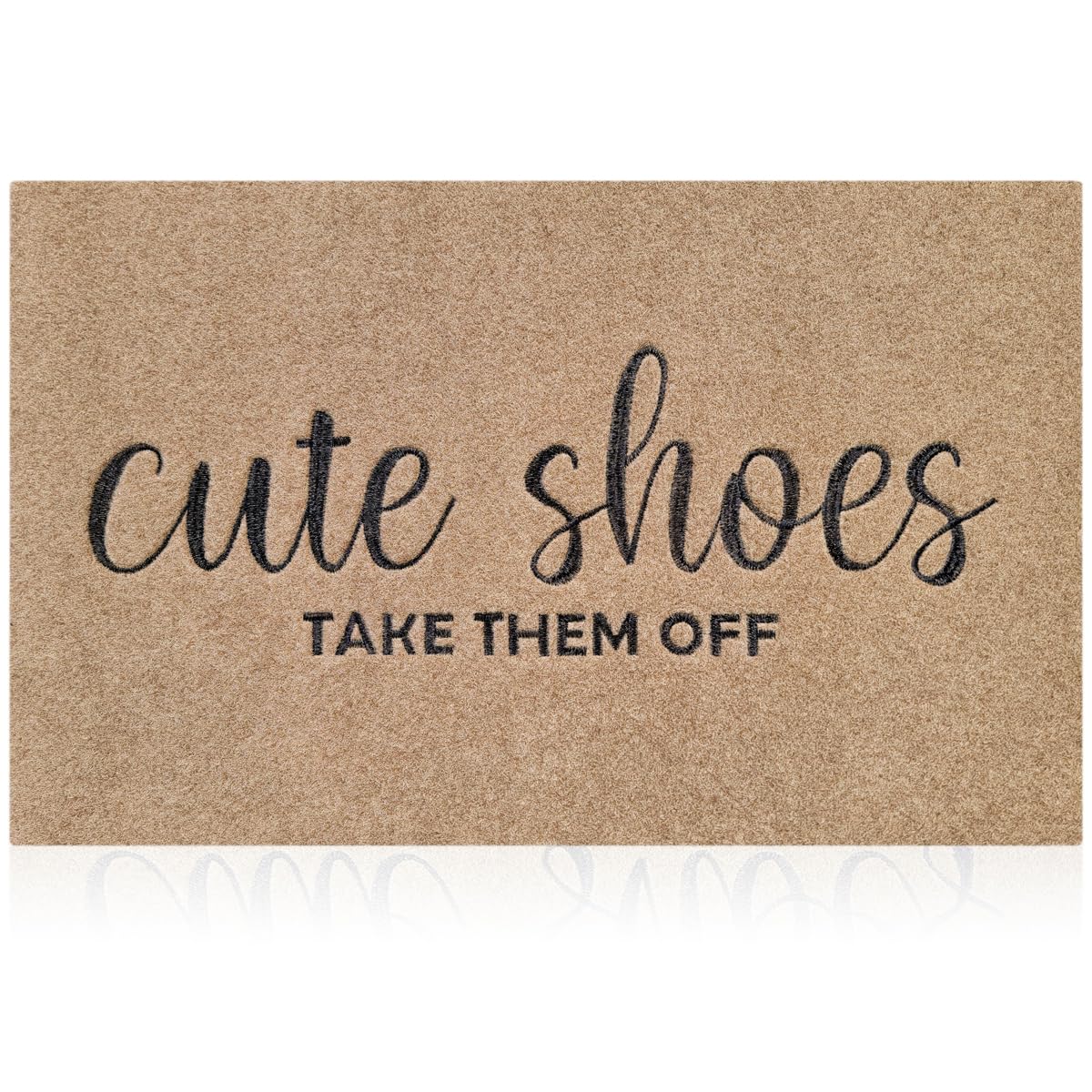 AOAOPQ Indoor Front Door Welcome Mat with non-slip backing for safe outdoor entry.
