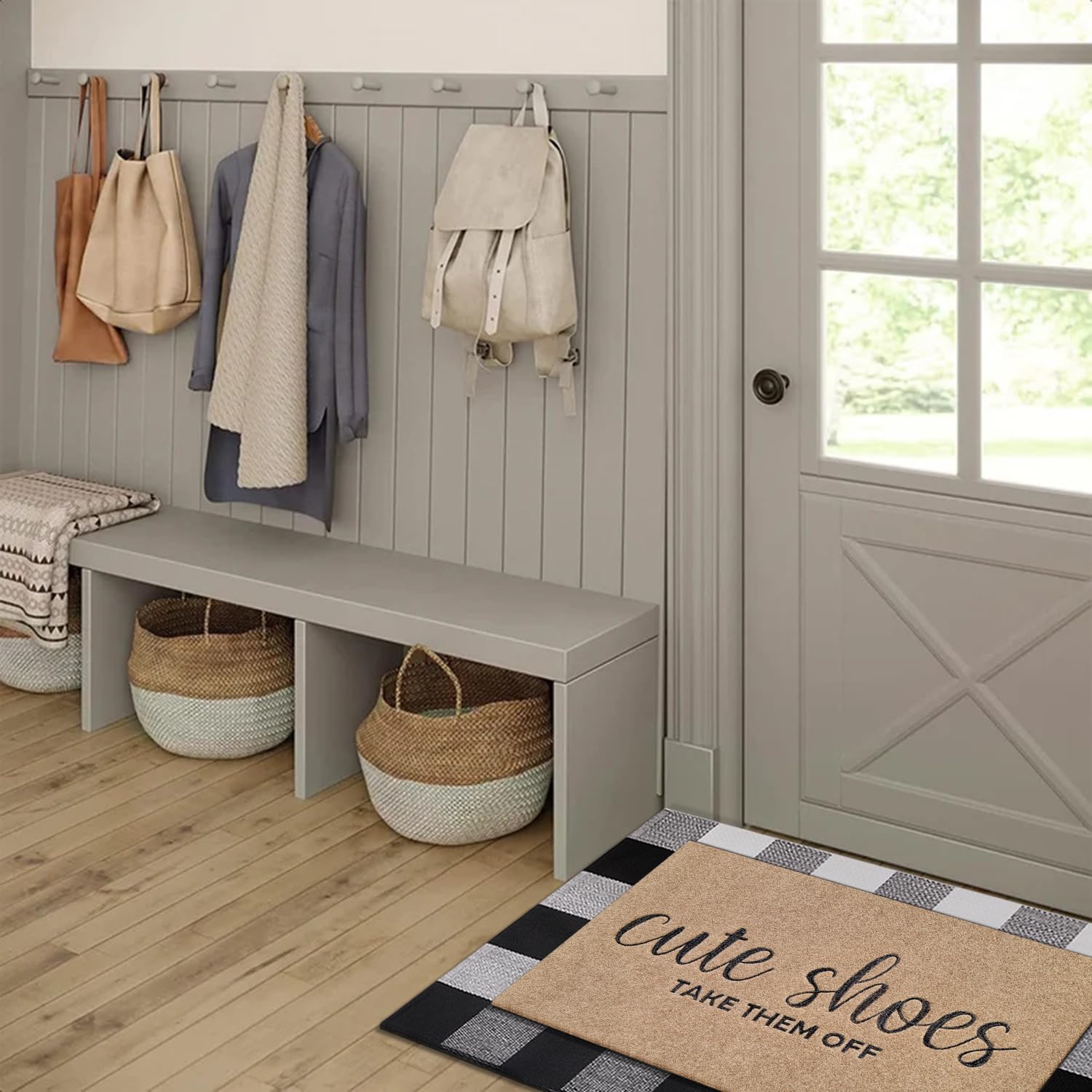 AOAOPQ outdoor indoor mat proves versatile for porch, patio, and high-traffic areas.