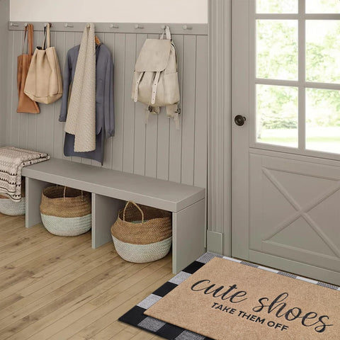 AOAOPQ Versatile Indoor Outdoor Mat fits patios foyers and high-traffic entrances.