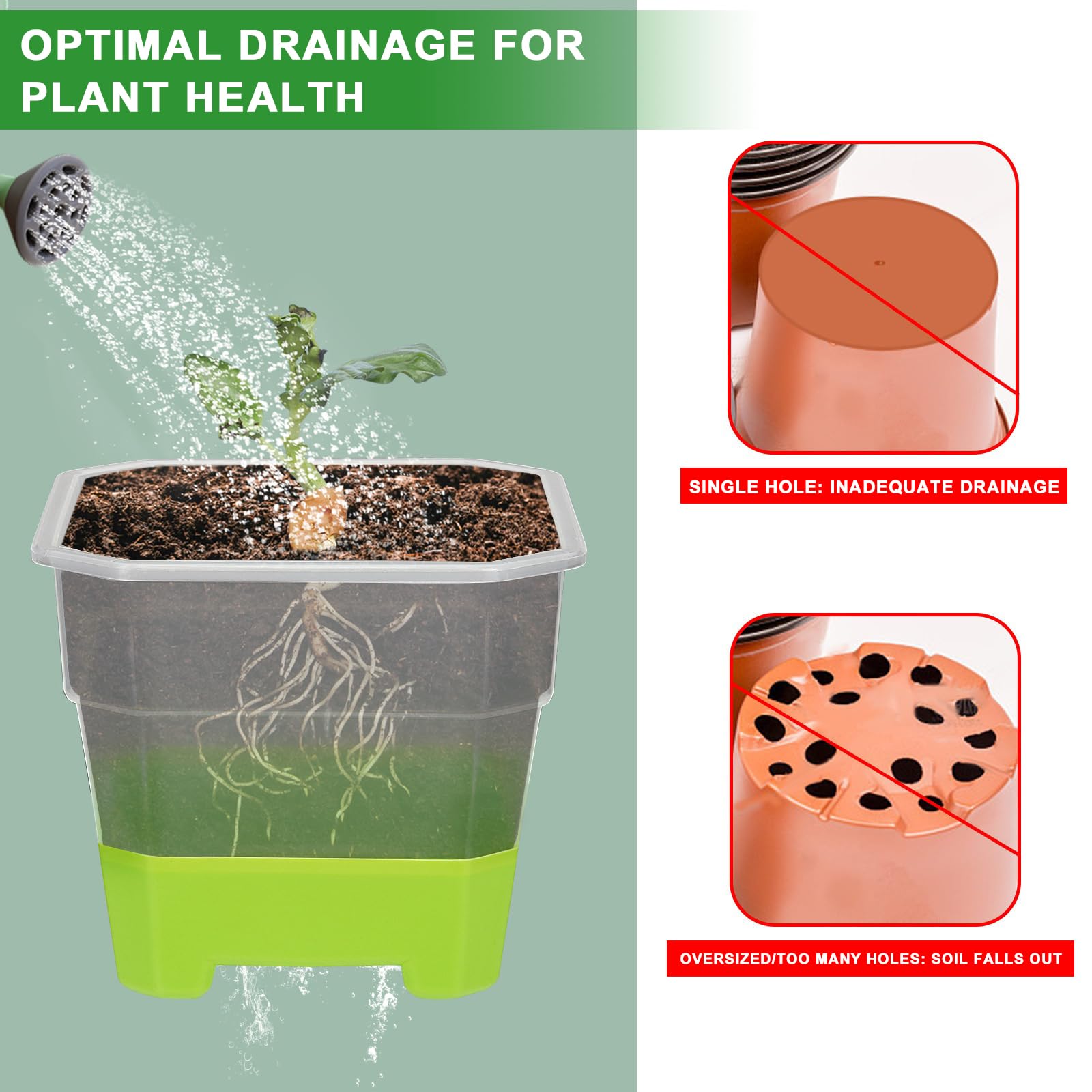Aobiono 4-inch seed starting pot suitable for indoor gardening