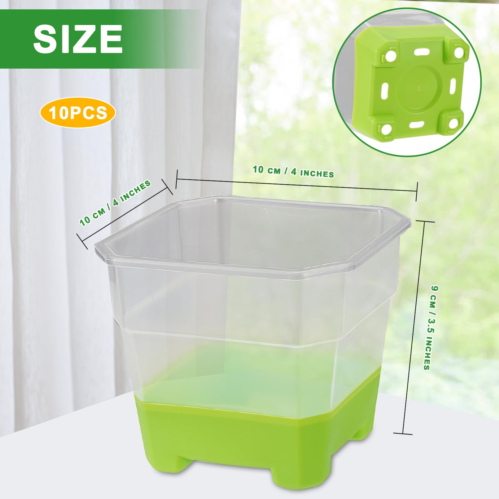 Aobiono nursery pot with drainage holes promoting root ventilation