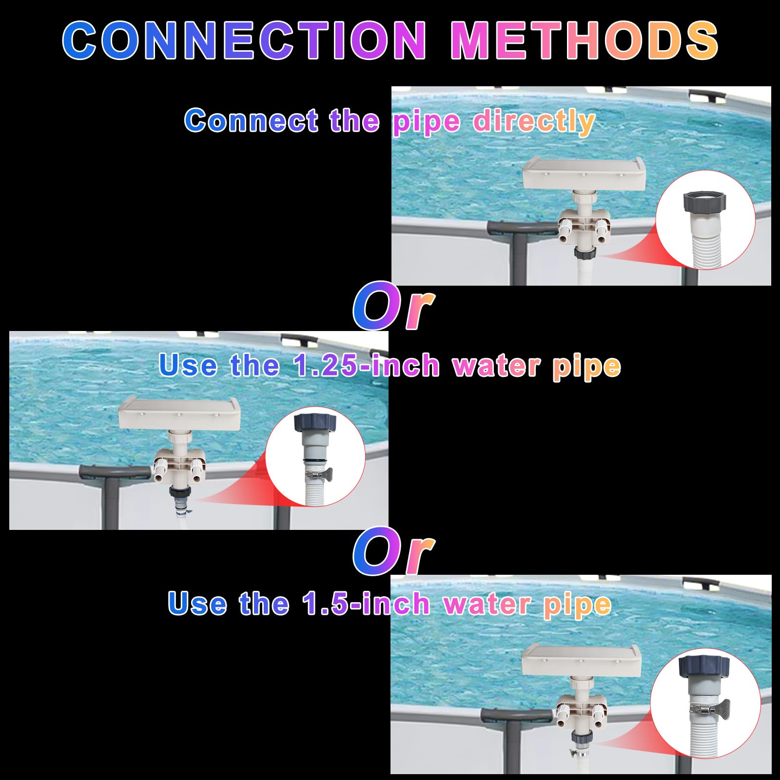 Aobiono pool fountain installation steps guide easy setup.