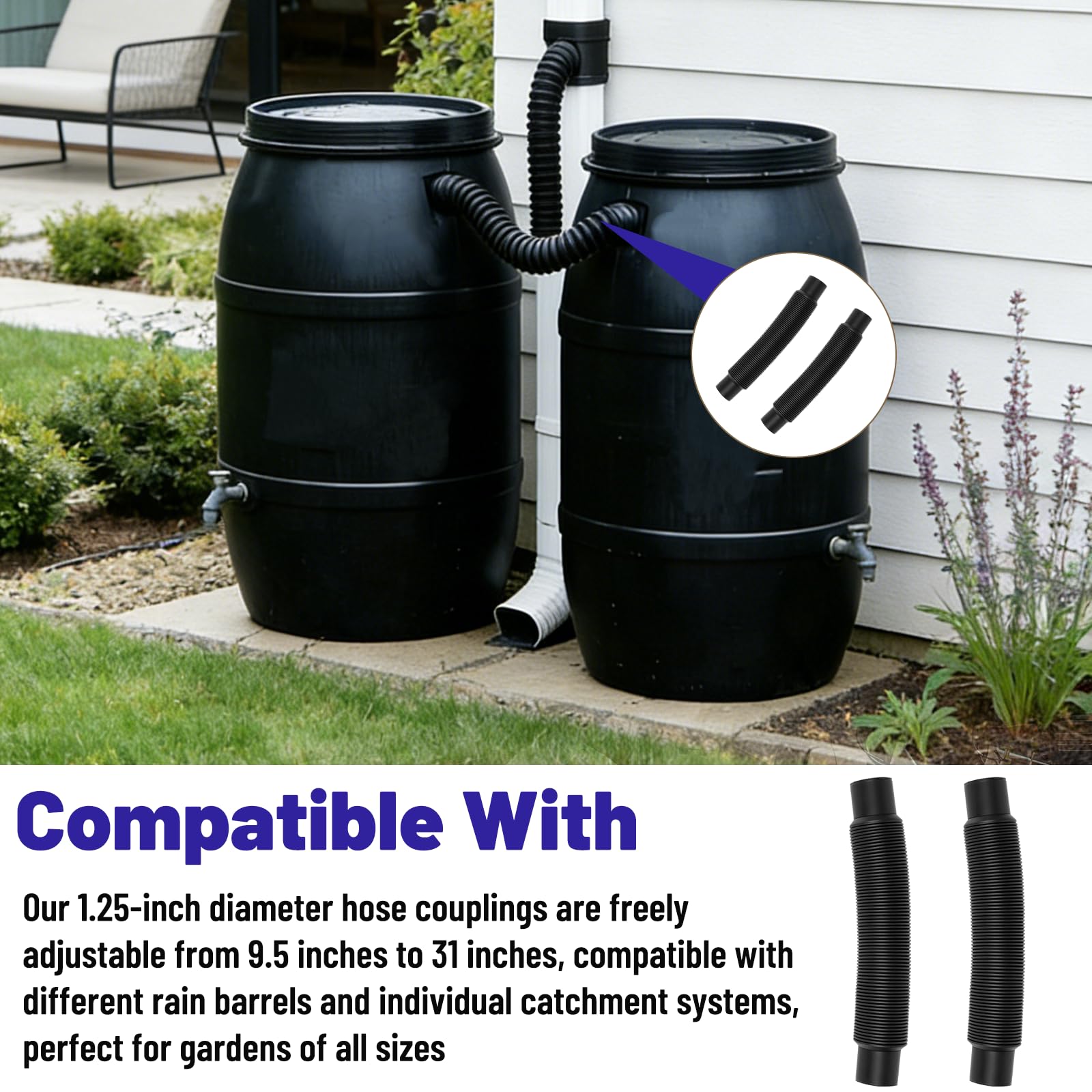Aocies durable rainbarrel kit providing long-lasting rainwater collection outdoors