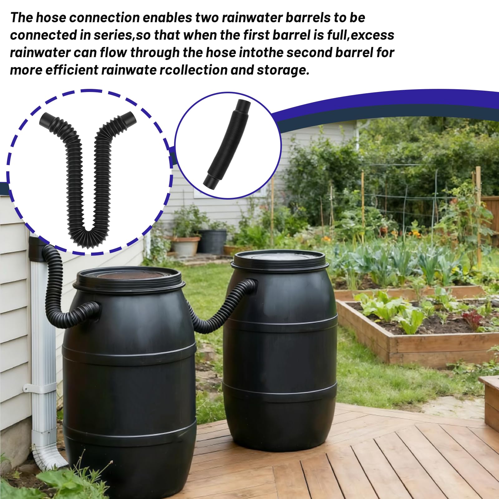 Aocies easy-install rainbarrel kit for quick setup without tools