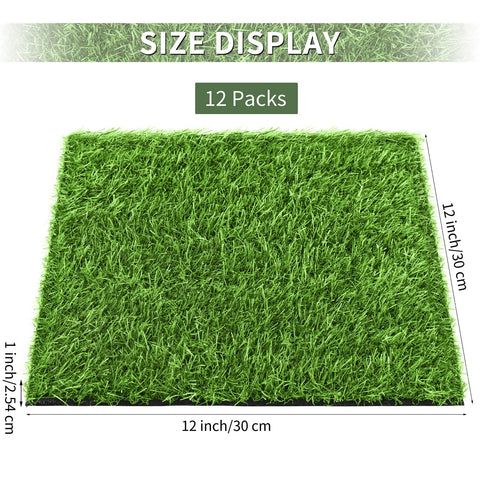 Aodaer fake grass square tile with drainage holes for easy cleaning and water drainage.