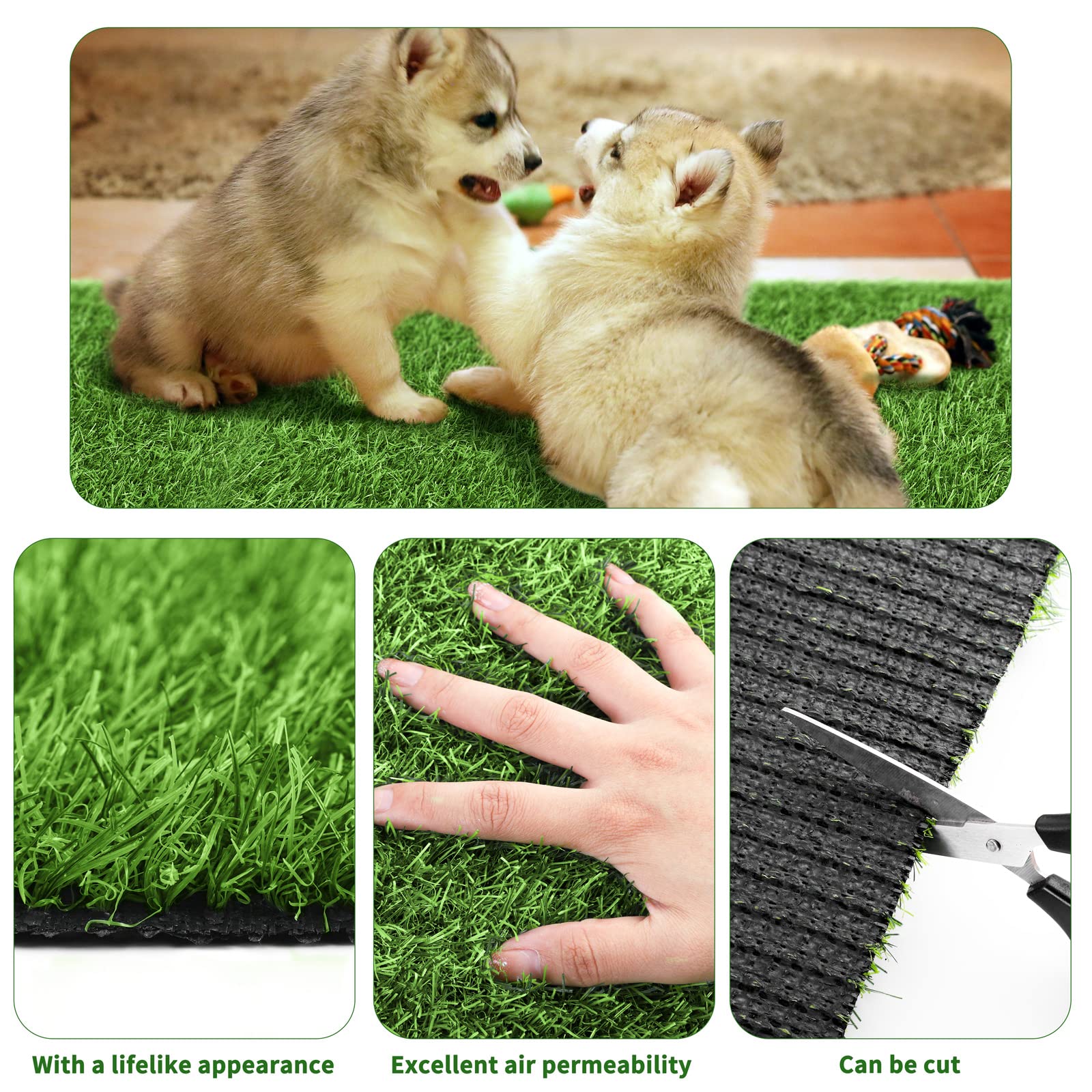 Aodaer lifelike green artificial grass adds year-round color to any space.