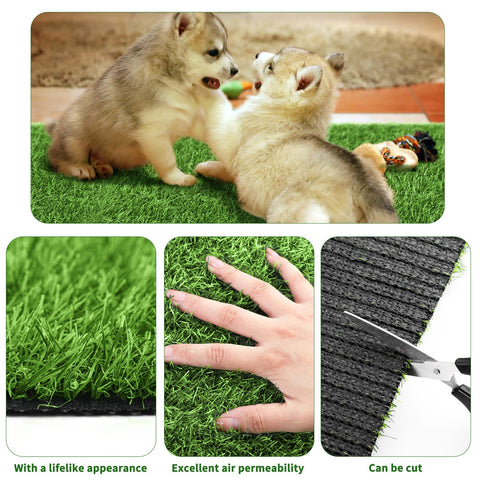 Aodaer lifelike green artificial grass adds year-round color to any space.