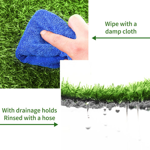 Aodaer pet-safe indoor outdoor grass mat creates safe play areas.