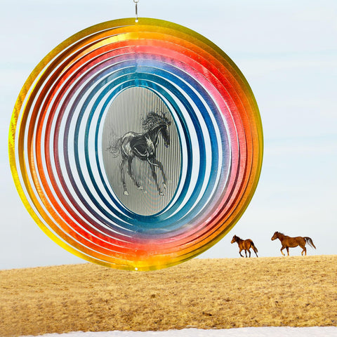 Aoedelyart garden decor horse spinner adds motion and color to your yard.