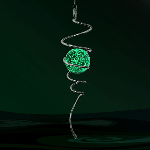Aoedelyart glow wind spinner ball with spiral tail brightens nights.