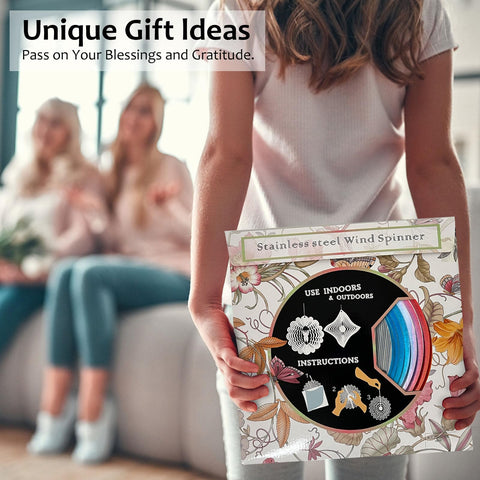 Aoedelyart wind spinner includes a swivel hook for easy hanging in any space.