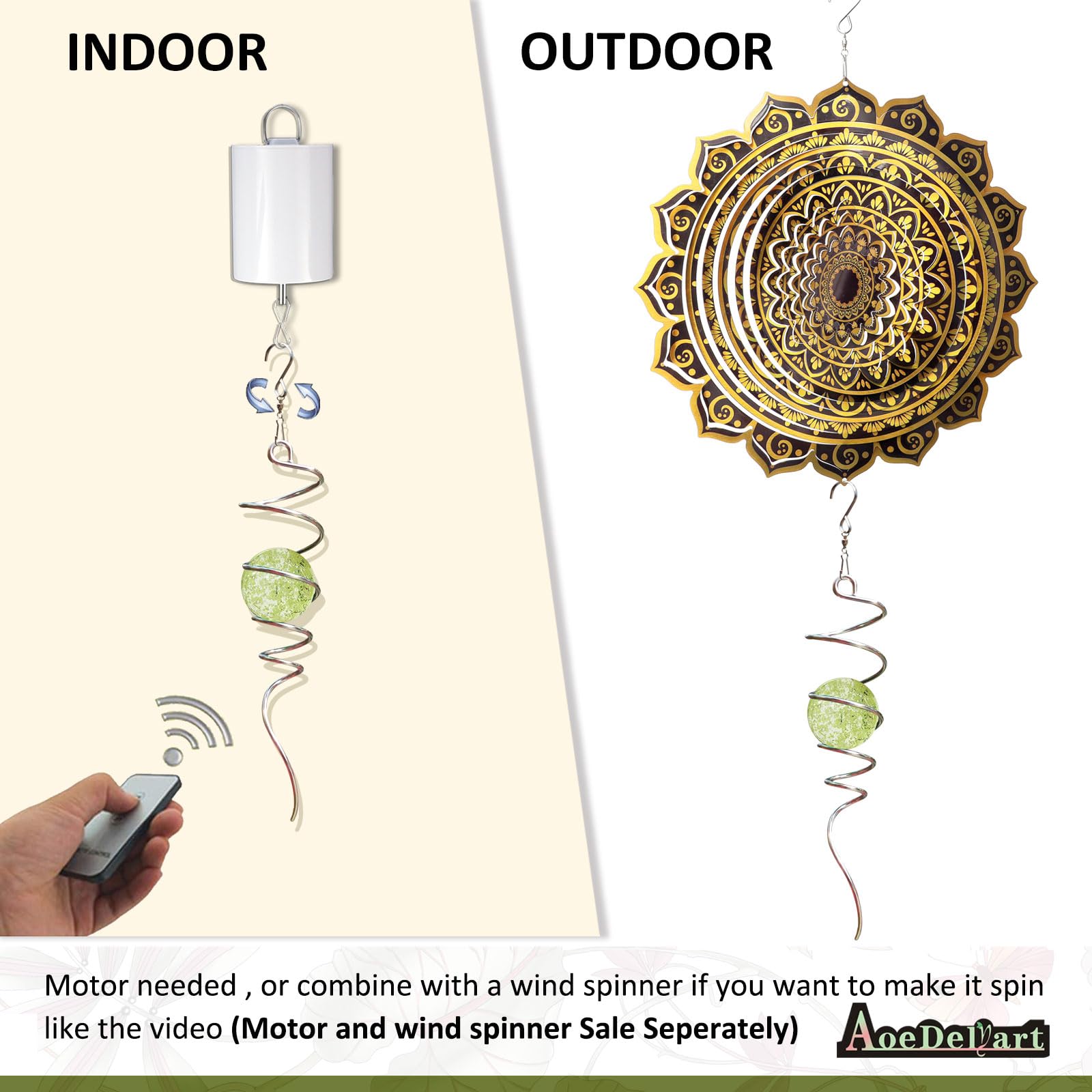 Aoedelyart indoor outdoor hanging art for garden or balcony.