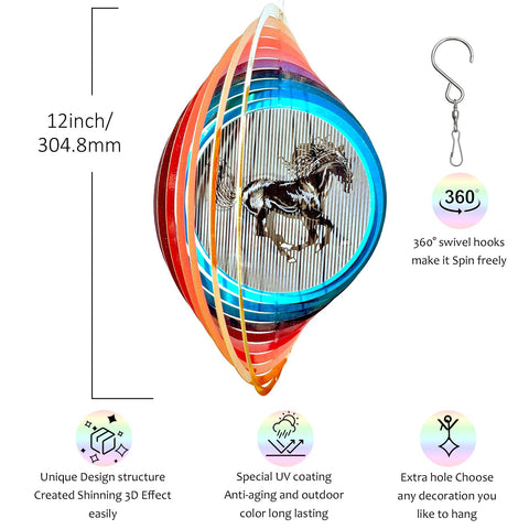 Aoedelyart spinner designed for both outdoor and indoor display in gardens and walls.
