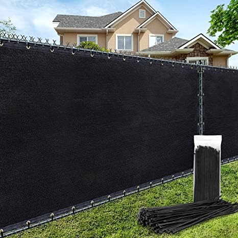 AofeiGa black fence cover complements modern outdoor decor.