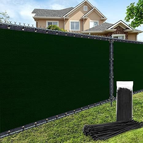 AofeiGa privacy screen on a fence, 6ft by 50ft, for backyard privacy