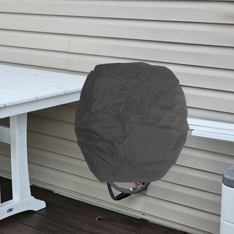 Windproof design helps keep outdoor hose storage in place