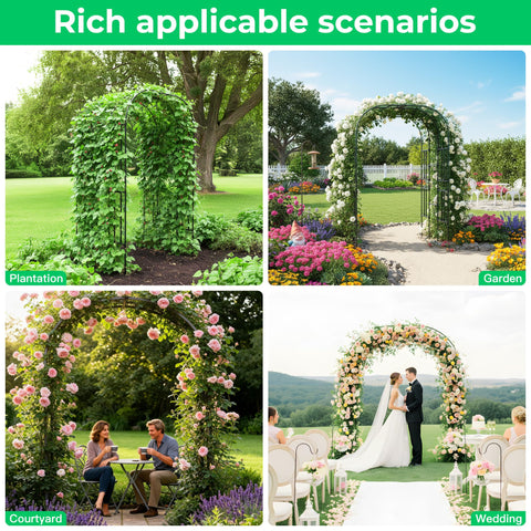 Aohanoi garden arch is easy to assemble and relocate for events.