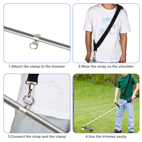 Aoheke universal-trimmer strap supports rope cutters and leaf blowers