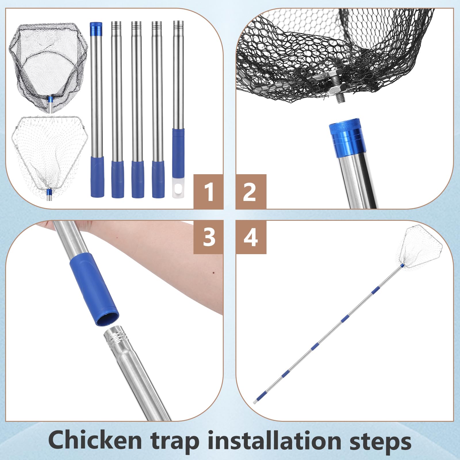 Aoiaute outdoor poultry farming net set suitable for birds and wildlife.