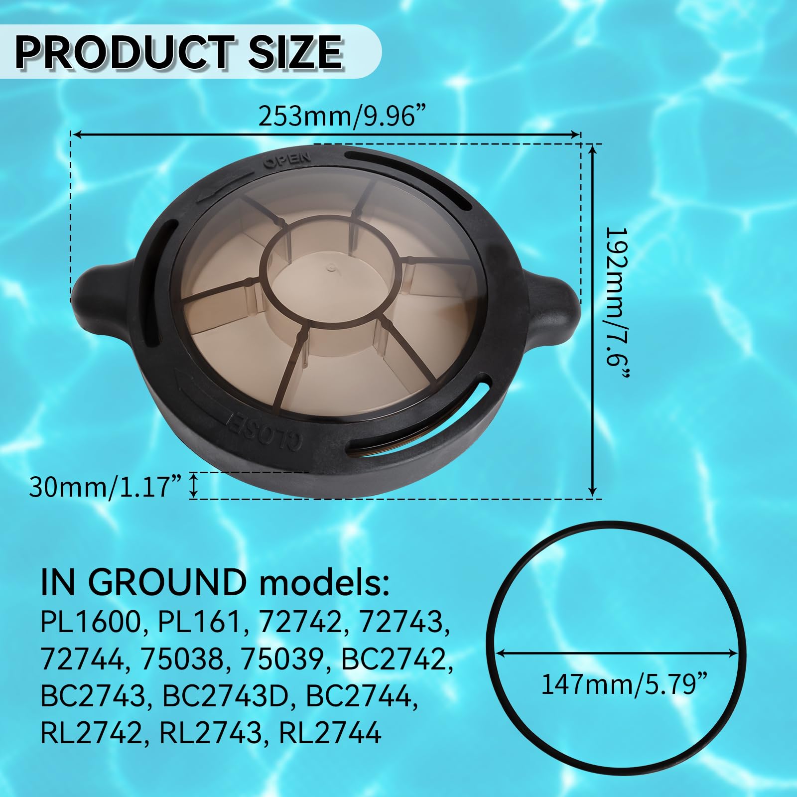 AOIT lid cover for 72729/72730 enables easy inspection and quick replacement.
