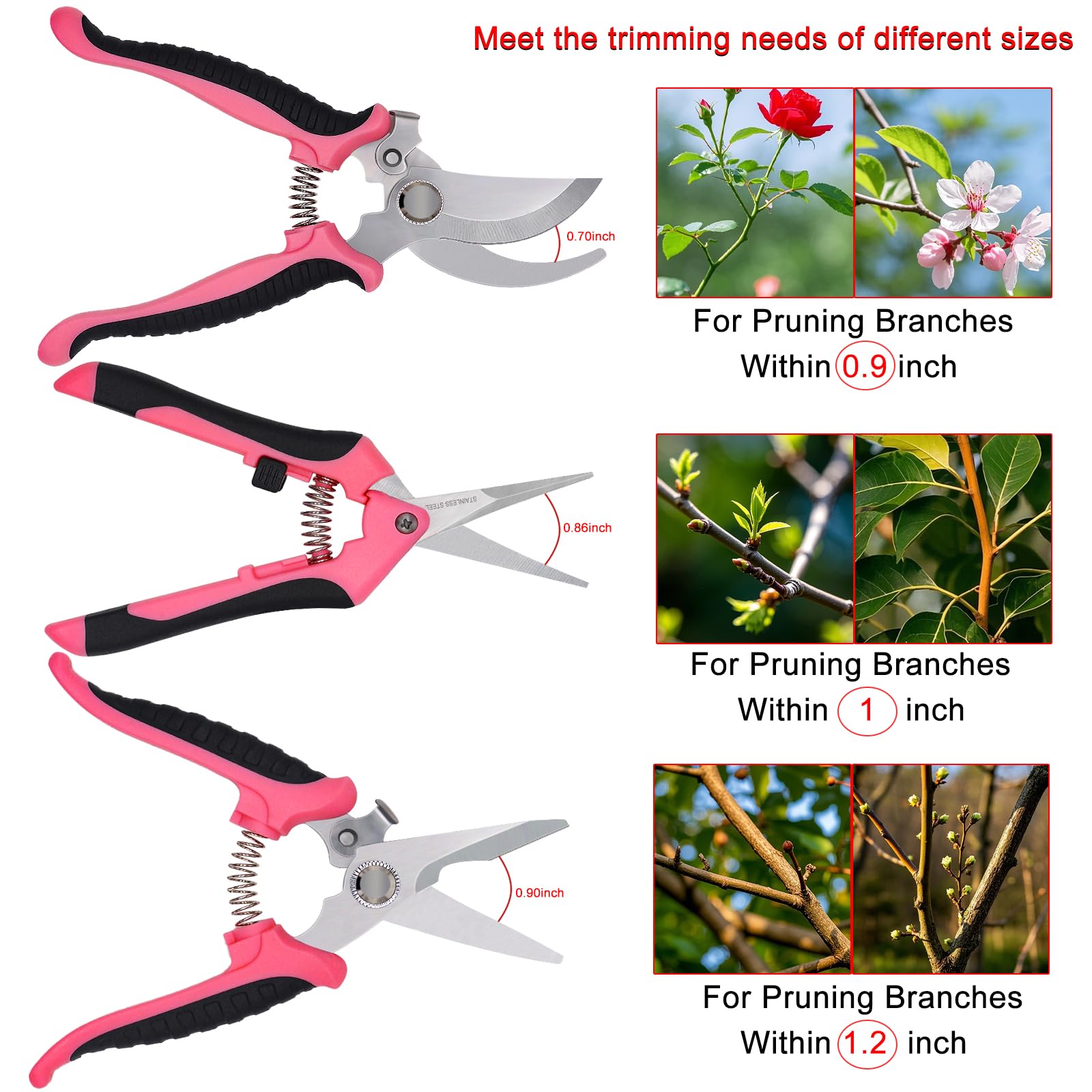Aokbean ergonomic handles highlighted for comfortable extended pruning.