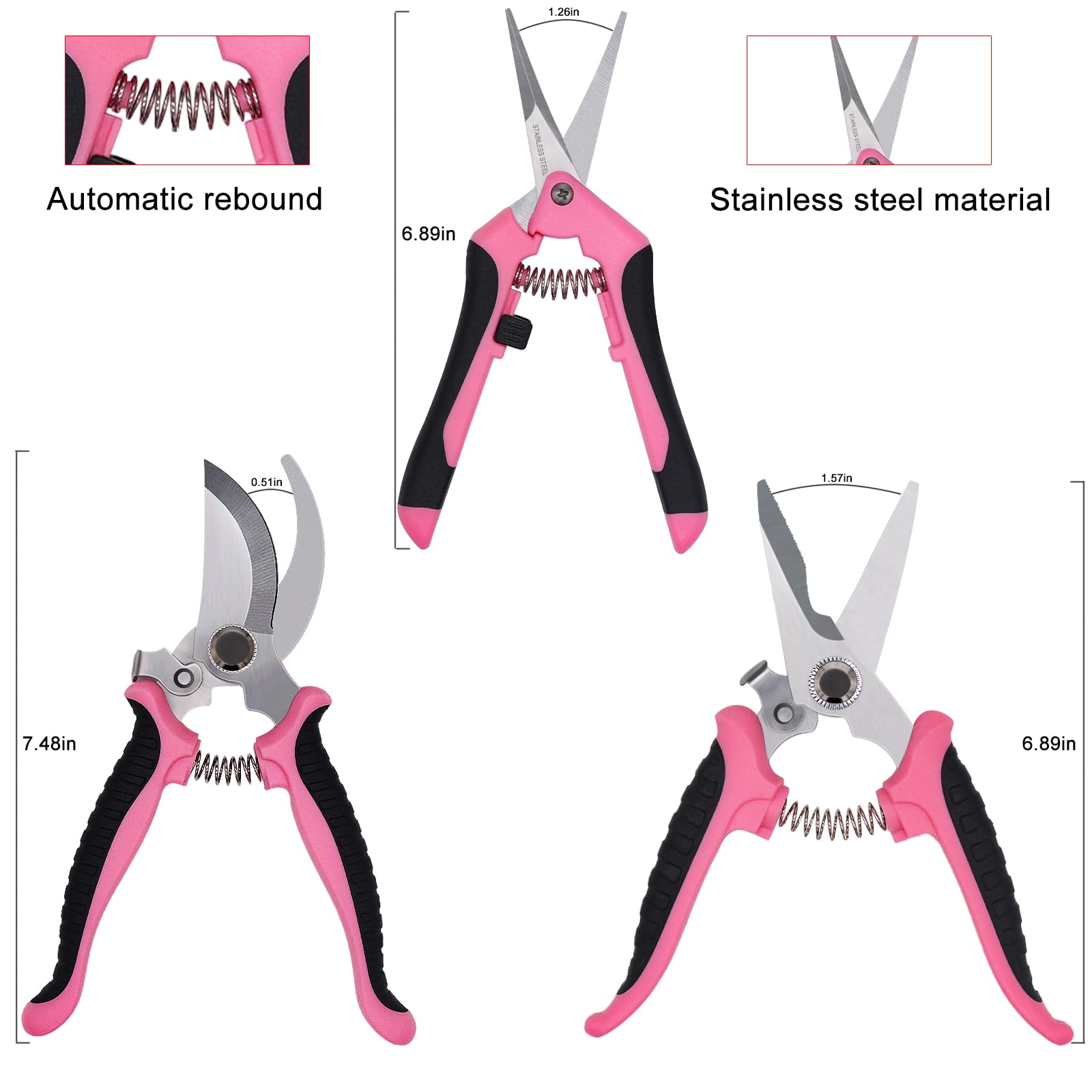 Aokbean floral shears cutting delicate flowers with curved blades.