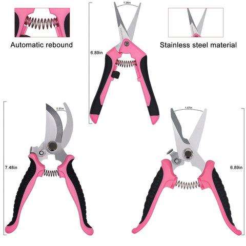 Aokbean floral shears cutting delicate flowers with curved blades.