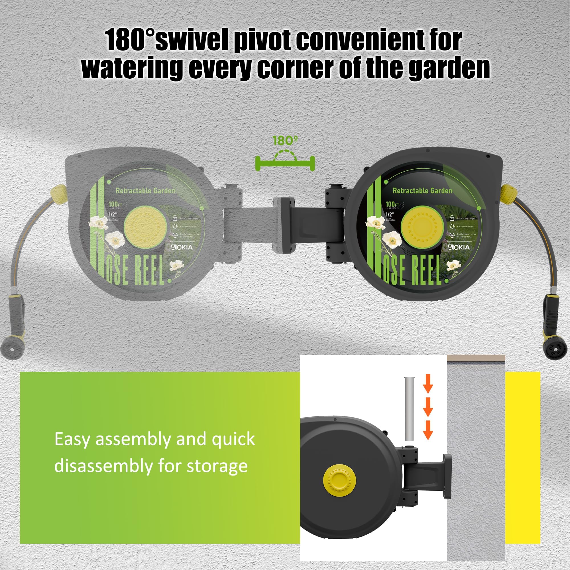 Aokia 9-pattern nozzle offering versatile watering options for gardens.
