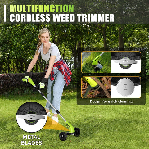 Aokia weed wacker saw blade pruning branches and bushes safely