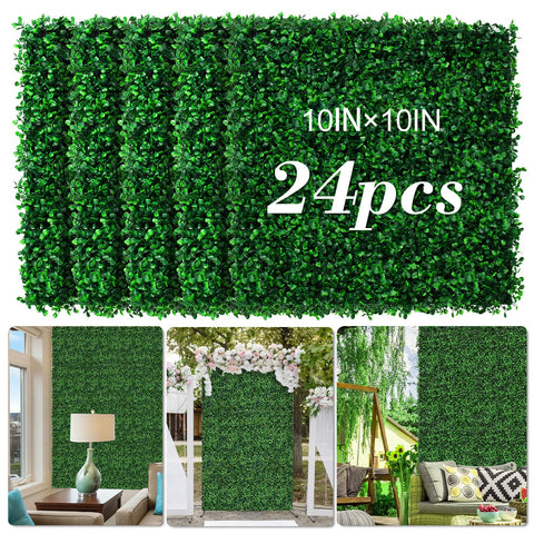 AOKIIE boxwood wall panel close-up for lush privacy on patios