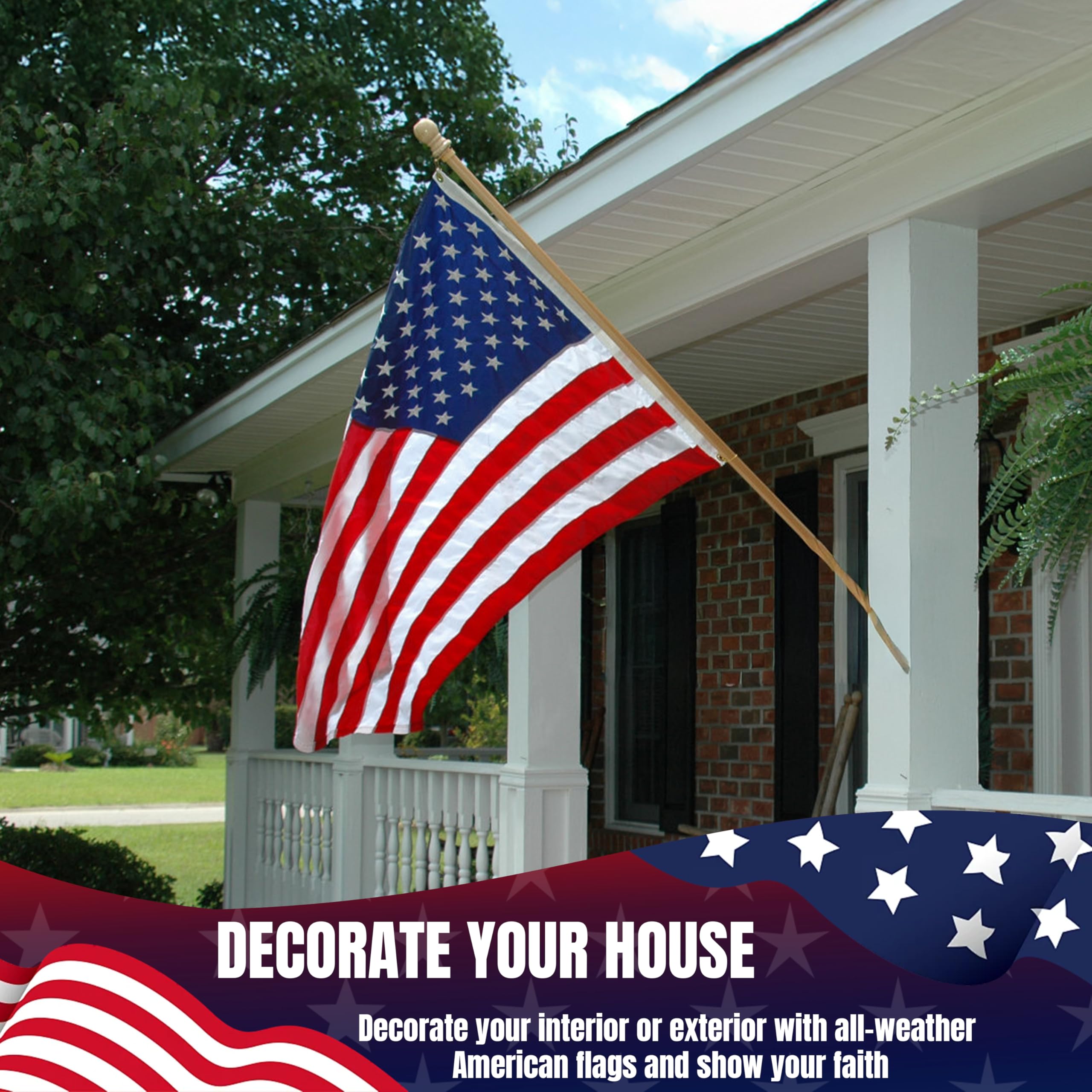AOKIIE flag showing brass grommets for secure weather-ready mounting.