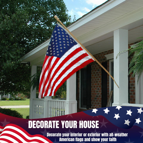 AOKIIE flag showing brass grommets for secure weather-ready mounting.