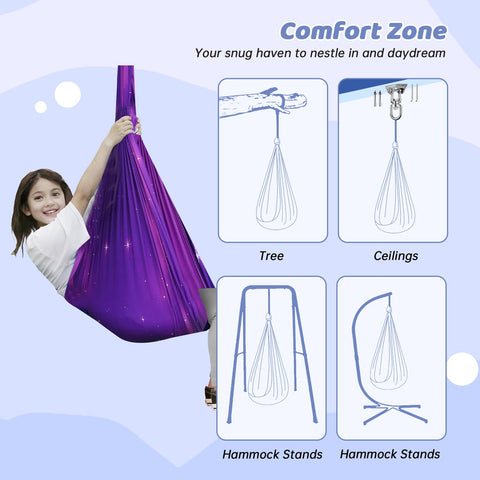 Aokitec sensory swing includes complete hardware and setup video for easy installation.