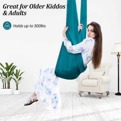 Aokitec Snuggle Swing usable indoors or outdoors for cozy play and relaxation.