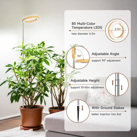 Aokrean full-spectrum light covers seedlings and tropical plants with balanced output.